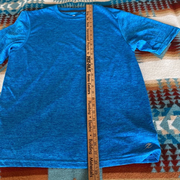 Blue DriFit Material Workout Top - Picture 4 of 6